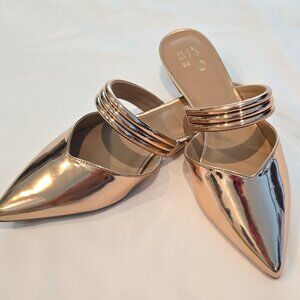 New In Box - Mix No. 6 - Izabela Mule / Flat - patent - Rose Gold - Size 9